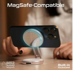 PROMATE MagHalo-Pro.RoseGold | Promate | 360° Rotatable Ultra-Slim MagSafe Compatible Rechargeable LED Ring Light | Rose Gold