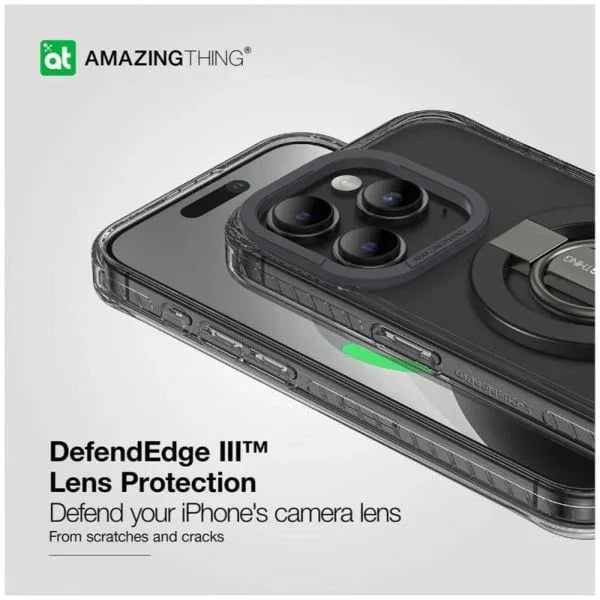 AMAZINGTHING، جراب AT TITAN PRO MAG GRIP المقاوم للسقوط لهاتف IPHONE 15 PRO MAX 6.7، أسود، IP156.7PTRBK