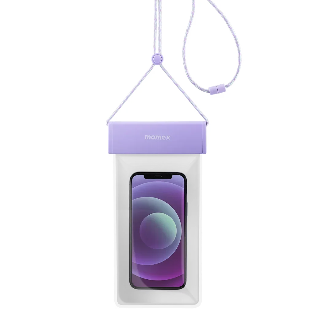 SR25U | MOMAX WaterProof Pouch Universal with Neck Strap | Purple