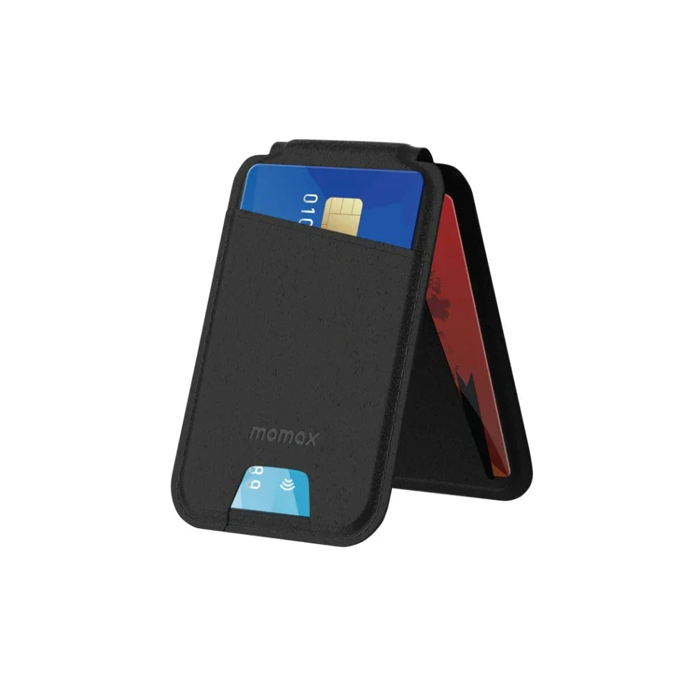 SR29D | Momax 1-Wallet Magnetic stand card holder | Black