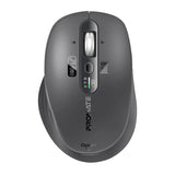Promate Tri-Connect Wireless Mouse with Rechargeable Battery, 2.4G and Dual BT Connectivity - Black