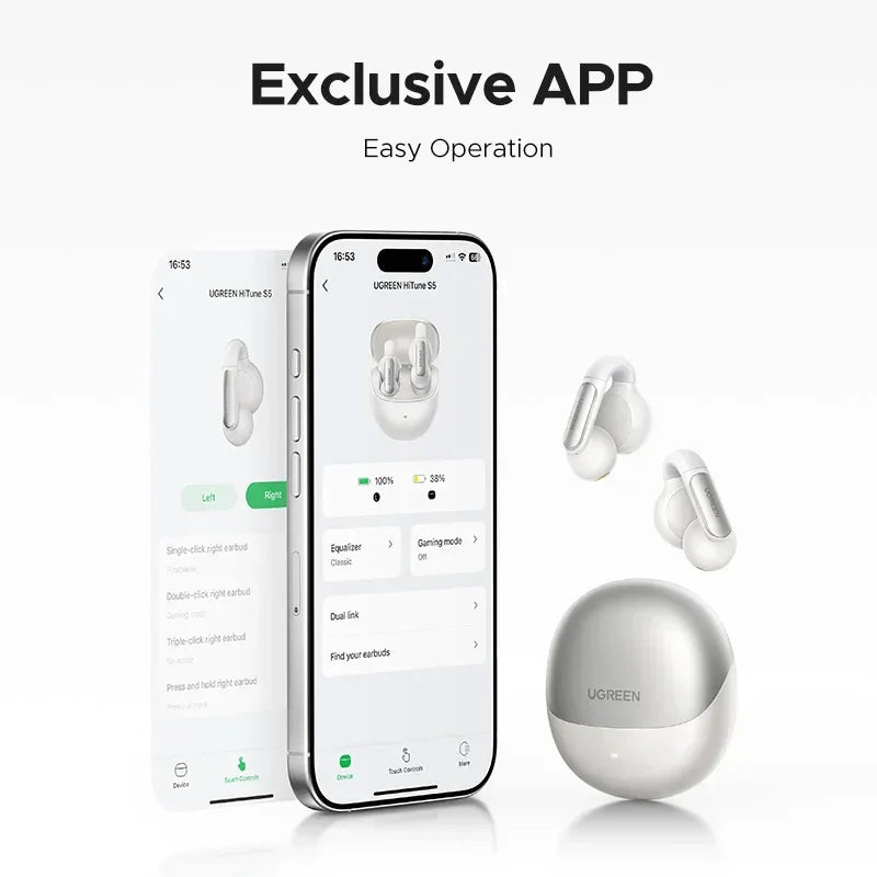 WS210 | UGREEN | HiTune S5 True Wireless Earbuds Black | 45760