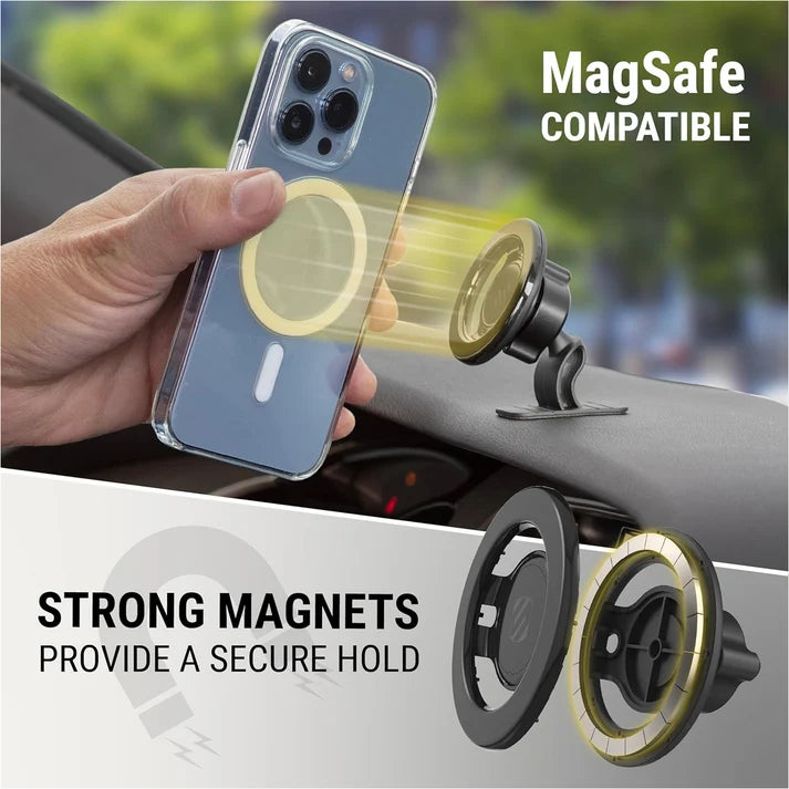 Scosche - MagicMount Dash/Vent Magsafe Mount For Most Cell Phones - Black