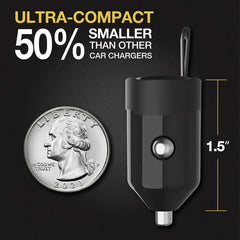 Scosche PowerVolt 30W USB Type-C Fast Car Charger with Fabric Pull Label and Power Delivery 3.0 with PPS for All USB-C Devices