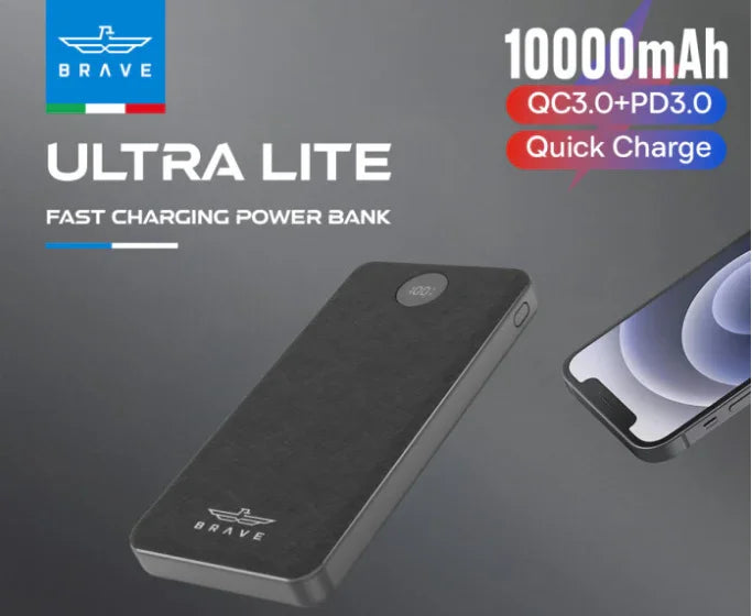 BP-21 , BRAVE 10,000mAh Slim USB C Power Bank, 22.5W
