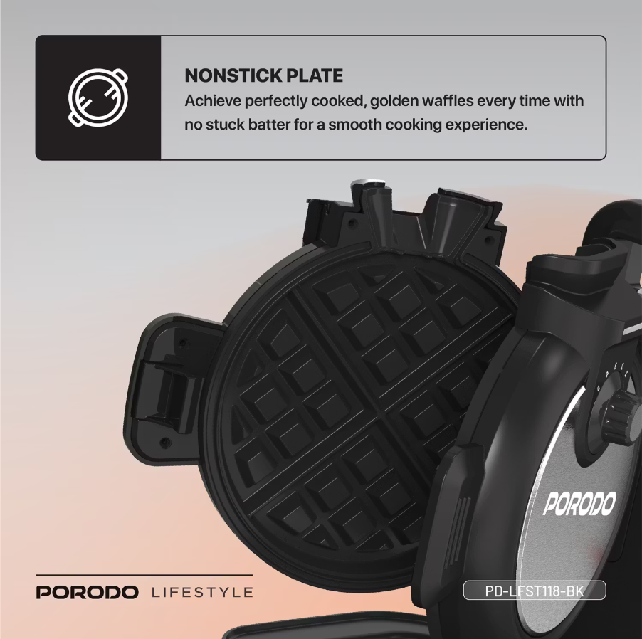 Porodo Lifestyle Vertical Waffle Maker PD-LFST118-BK - Black