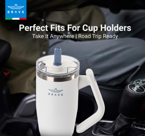 18985 | BT-03WH | Brave Temp Guard Vacuum Insulated Travel Mug | White