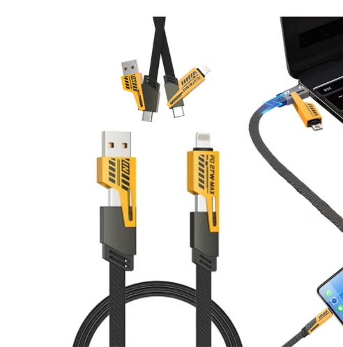 Just One All in one Cable (USB-C - Lightning - USB-A) 65 Watts