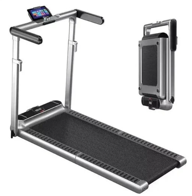 HSM Foldable Walking Pad Treadmill for Home Fitness 120Kg Max User Weight - Silver