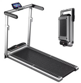HSM Foldable Walking Pad Treadmill for Home Fitness 120Kg Max User Weight - Silver
