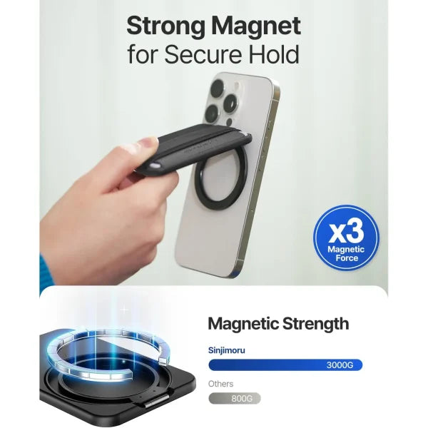 Sinjimoru | SMA-BAND-STAN-BK | Sinjimoru MagSafe Wallet M-Band Stand - GulfStore.com