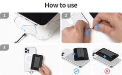 SMA-SPCH-GRIP-BK-US | Sinjimoru M-BGrip 3 in 1 Magnetic Wallet & Phone Grip Stand for MagSafe | Black