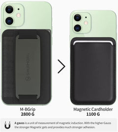SMA-SPCH-GRIP-BK-US | Sinjimoru M-BGrip 3 in 1 Magnetic Wallet & Phone Grip Stand for MagSafe | Black