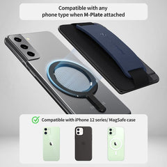 SMA-SPCH-GRIP-BK-US | Sinjimoru M-BGrip 3 in 1 Magnetic Wallet & Phone Grip Stand for MagSafe | Black