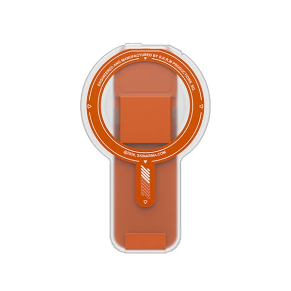 SK-ARCHXE-PHAORG | SKINARMA MAGNETIC SMART GRIP-STAND ARCH XE PHAZE | PC + Synthetic Leather | Orange