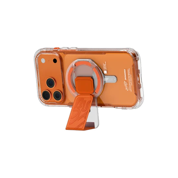 SK-ARCHXE-PHAORG | SKINARMA MAGNETIC SMART GRIP-STAND ARCH XE PHAZE | PC + Synthetic Leather | Orange