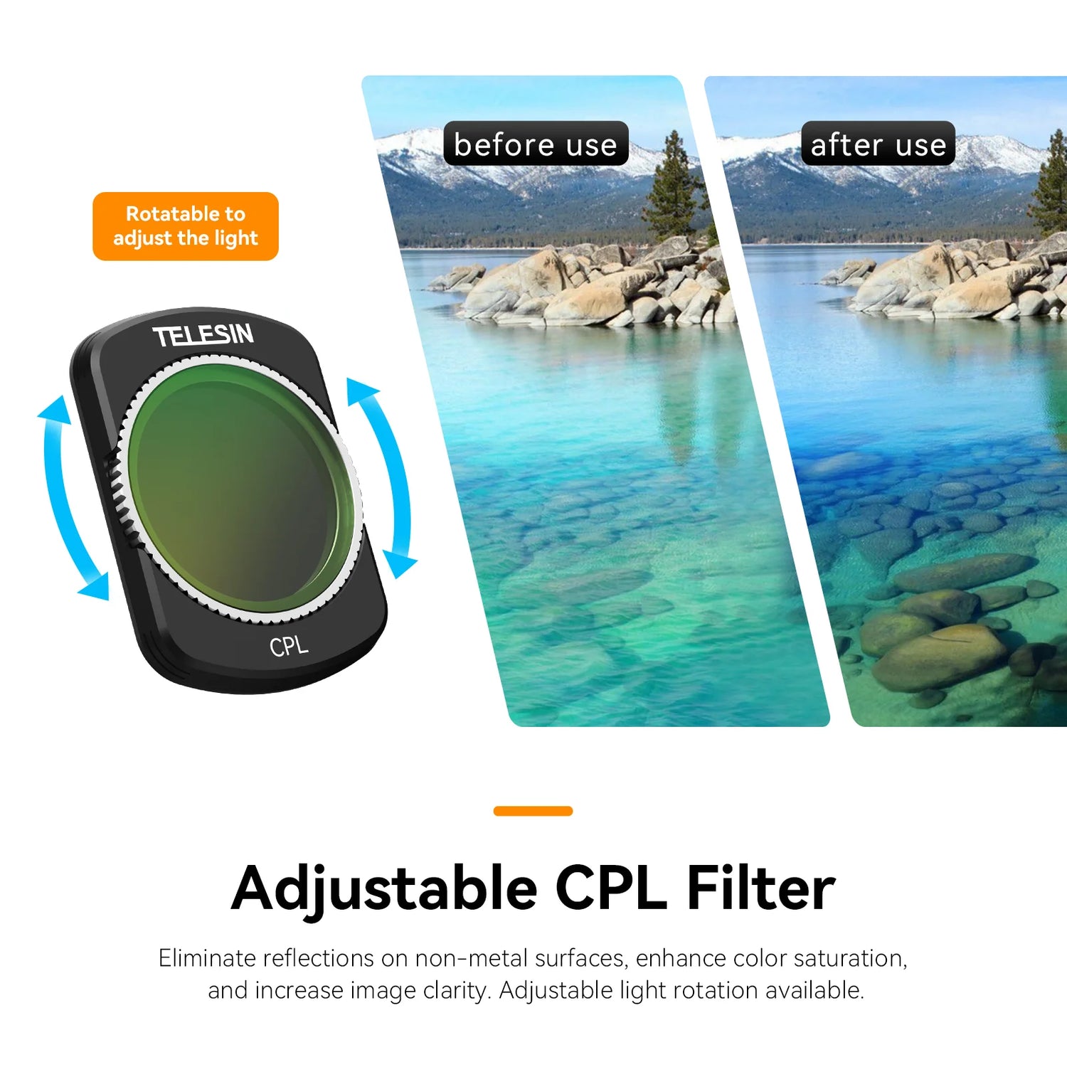Telesin Filter kit (CPL+ND16/64/256) for DJI Pocket3