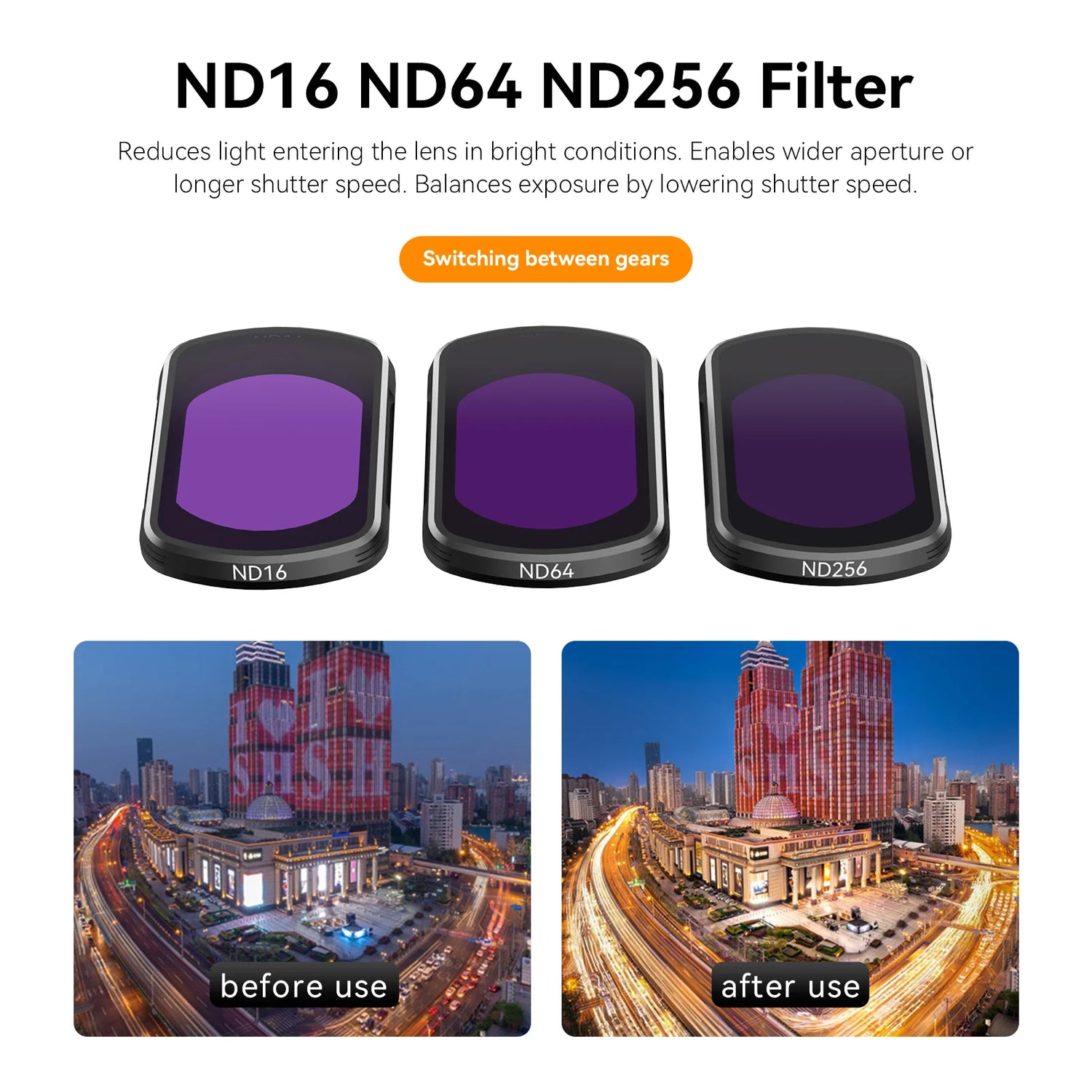 Telesin Filter kit (CPL+ND16/64/256) for DJI Pocket3