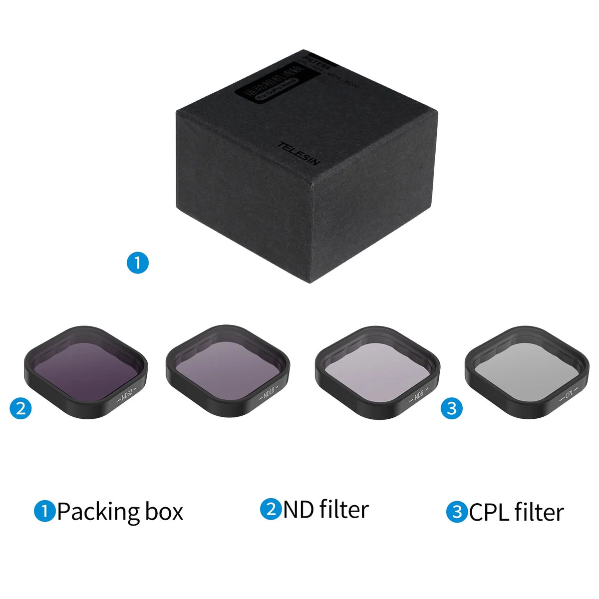 TELESIN ND & CPL Lens Filters Set for GoPro 9/10/11 - GulfStore.com