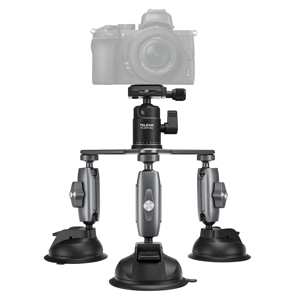 Telesin Triple Suction cup Mount for cameras