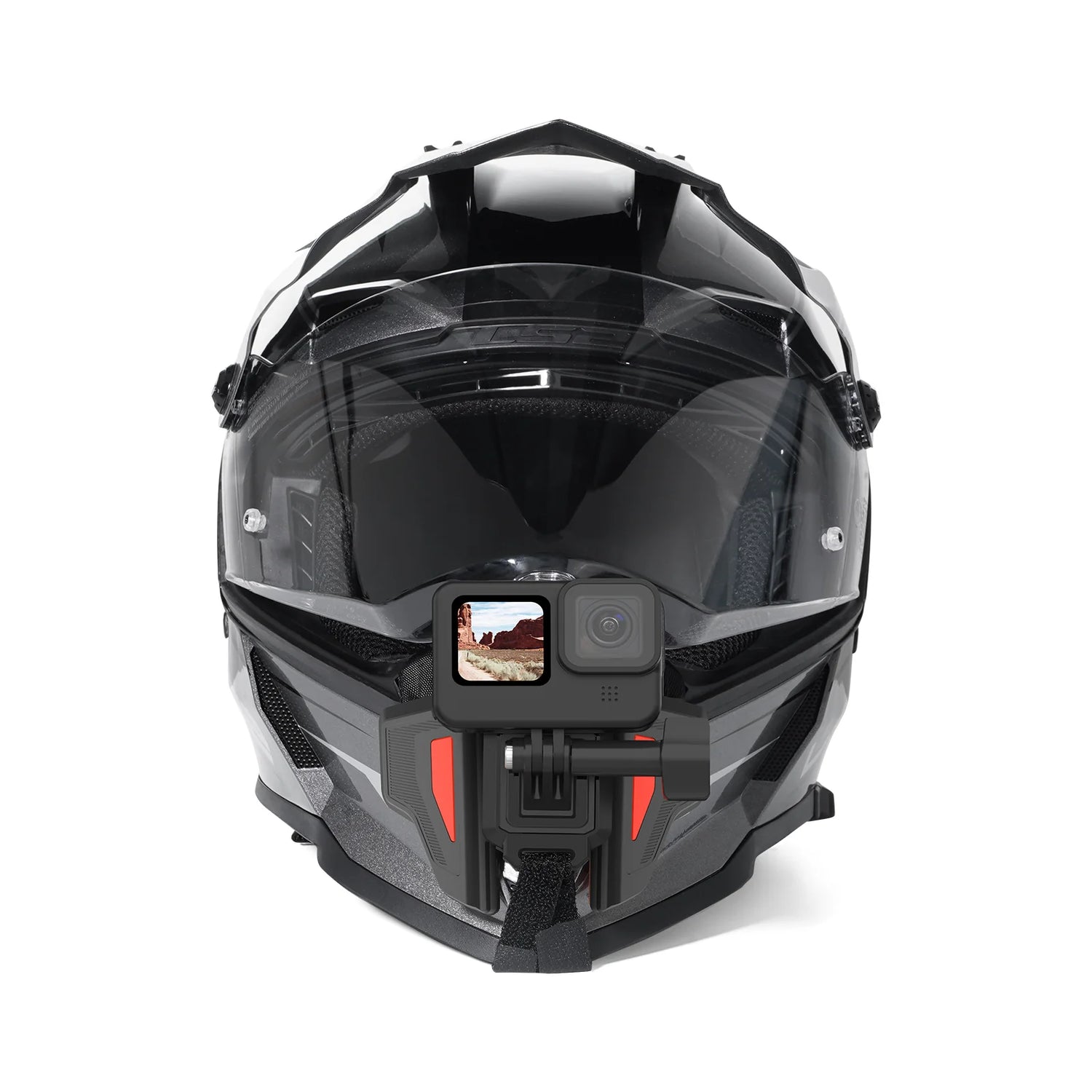 Telesin 2nd Generation Helmet Chin Mount---Orange color for action cameras