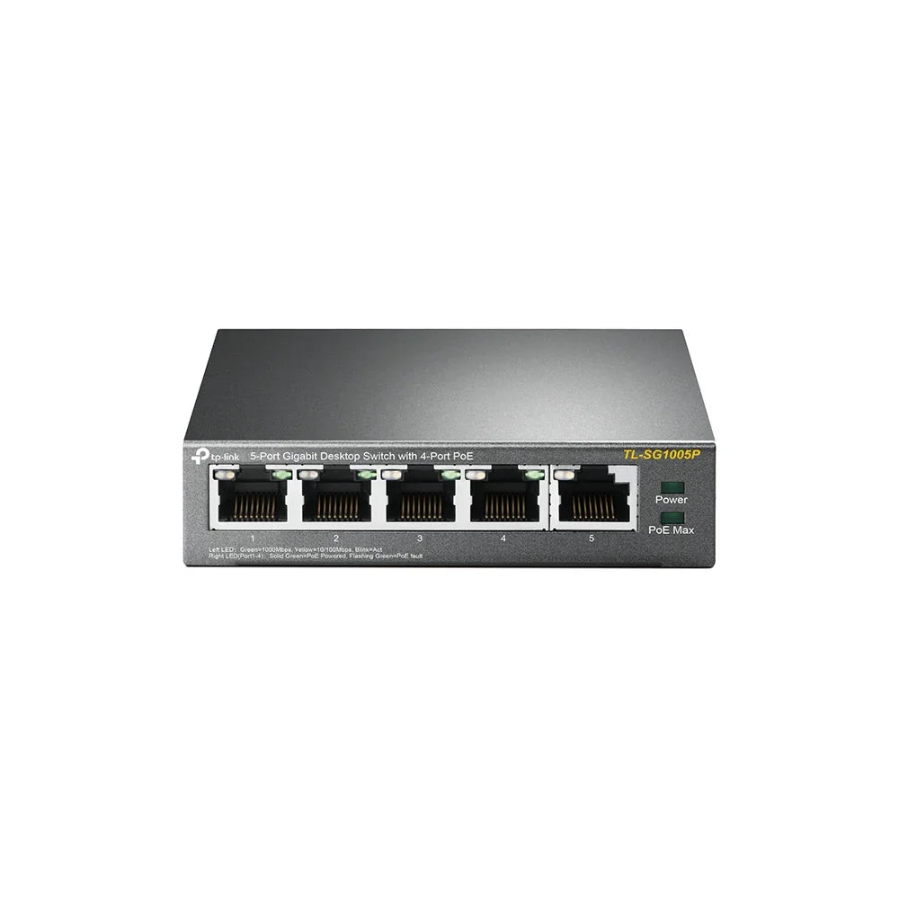 محول سطح المكتب TP-Link Gigabit ذو 5 منافذ مع 4 منافذ PoE