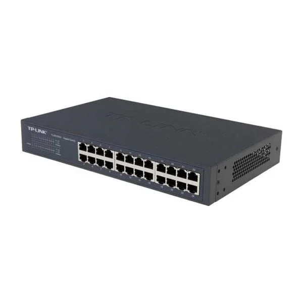 محول جيجابت غير مُدار من TP-Link مزود بـ 24 منفذًا للتركيب على الرف