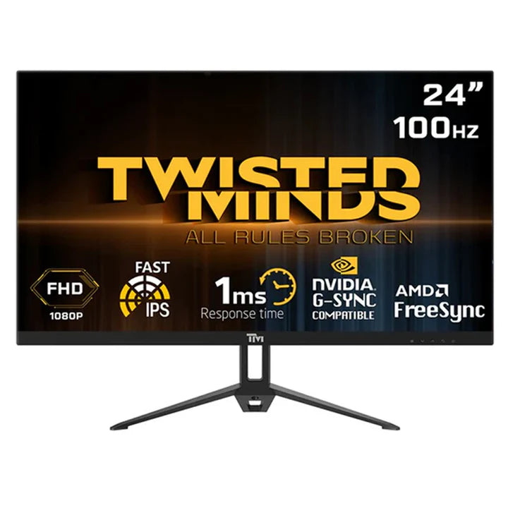 شاشة ألعاب Twisted Minds مقاس 24 بوصة FHD، 100 هرتز، IPS، 1 مللي ثانية