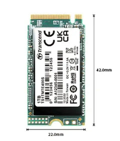 Transcend PCIe 400S - 1TB / Up to 2000/1700 MBps / M.2 2242 / PCIe / SSD (Solid State Drive) - GulfStore.com
