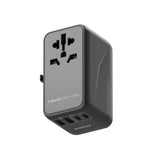 Momax 1-World Dreamer 100W GaN 4 Ports + AC Travel Adapter (Black) - UA10D