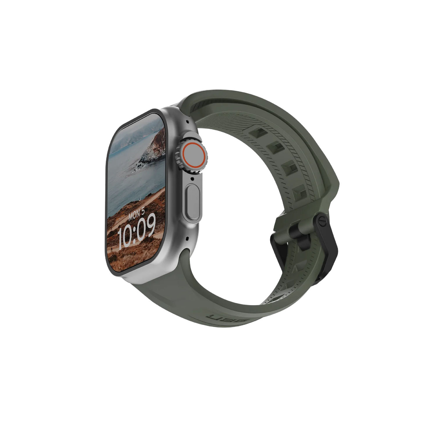 UAG Apple Watch 45mm/44mm/42mm/Ultra Silicone Scout Strap , Foliage Green