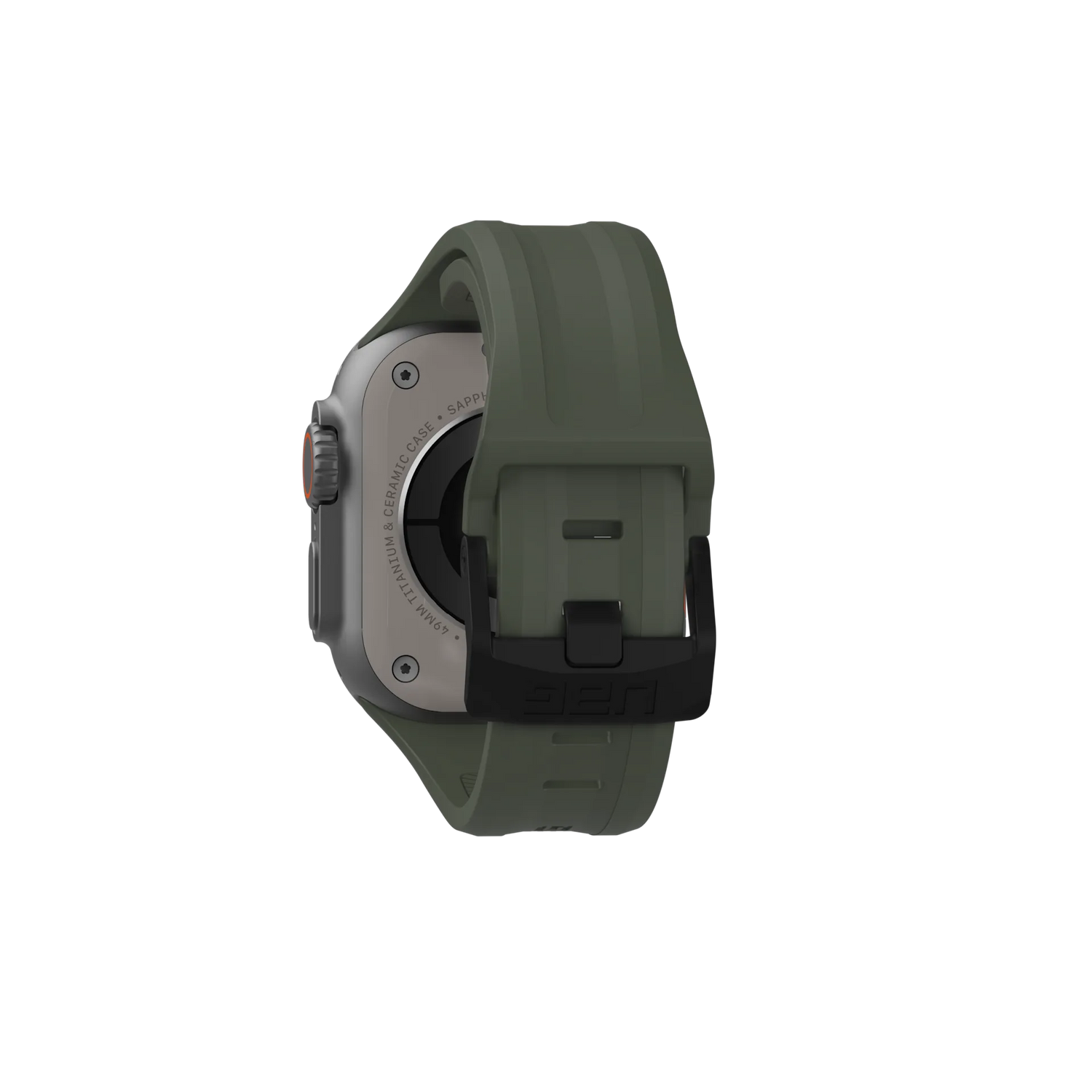 UAG Apple Watch 45mm/44mm/42mm/Ultra Silicone Scout Strap , Foliage Green
