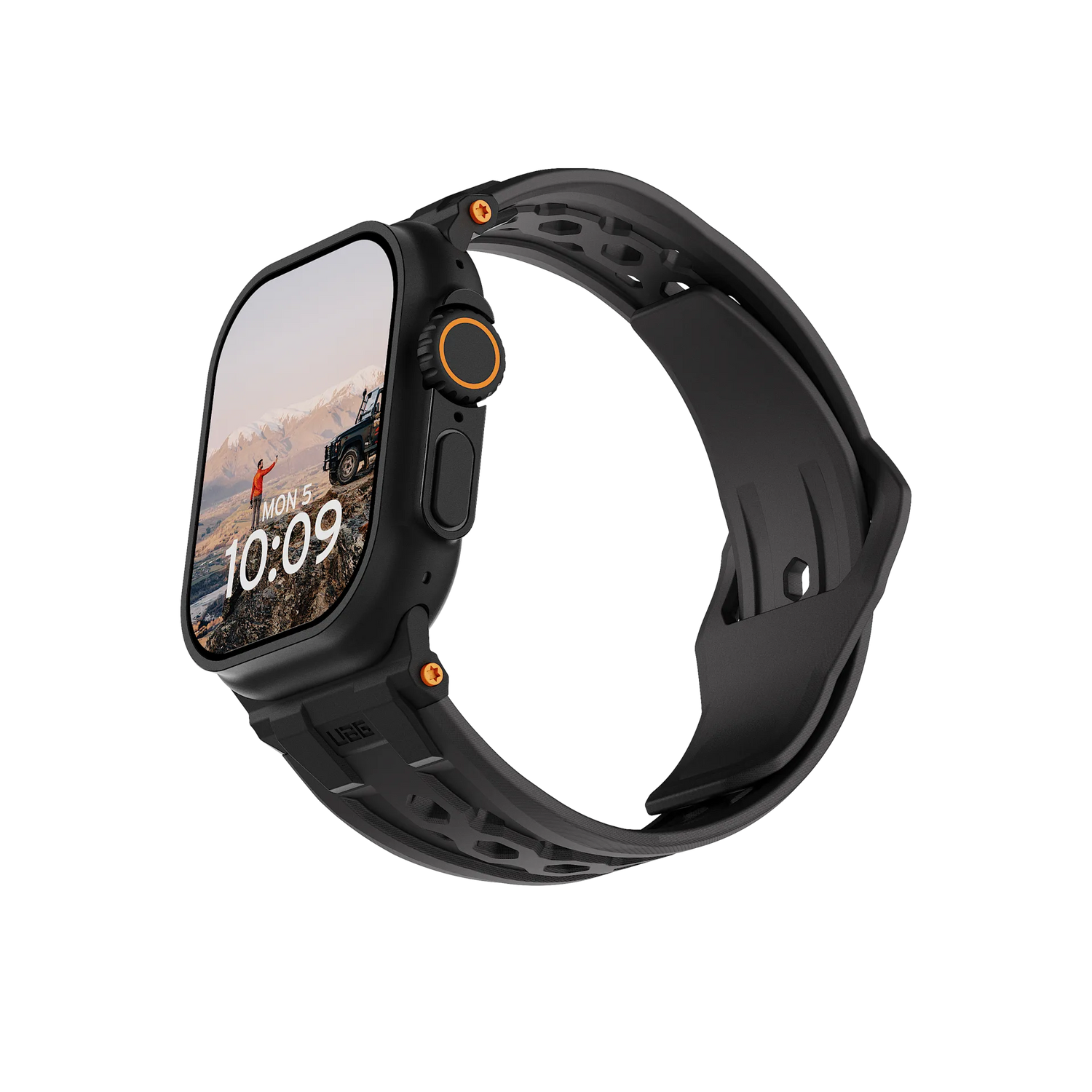 UAG | 194158117236 | UAG Apple Watch 49/45/44/42 Monarch Strap - Black/Black Titanium