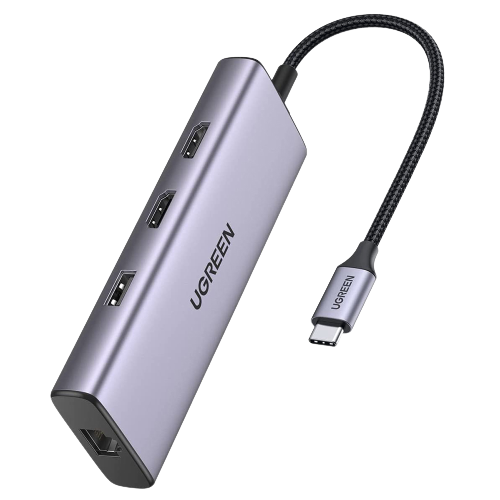 UGreen USBC 9IN1 Dock W/2XHDMI+USB3+GLAN+PD-GY