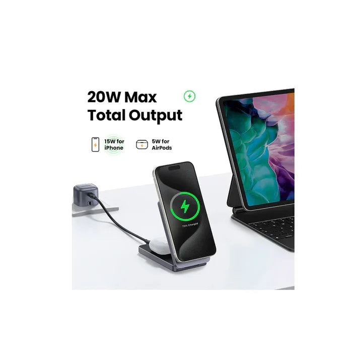 W706 | UGREEN | 2-in-1 Magnetic Wireless Charger 20w | 45023