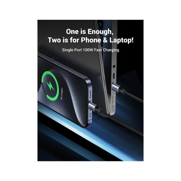 UGREEN 2-in-1 Universal PD Fast Charging Cable 5A Max 100W Max