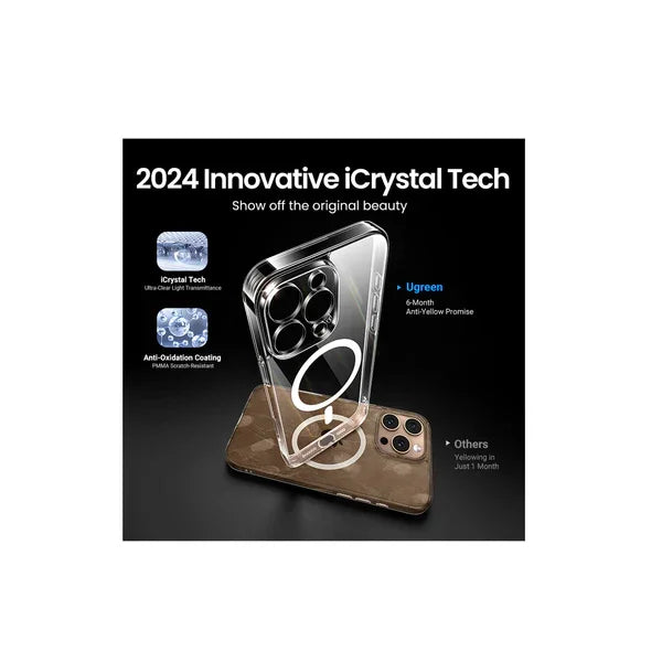 CA112 | UGREEN | Classy Clear Magnetic Protective Case for iPhone 16 Pro Max (Clear) | 45928