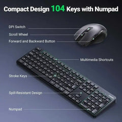 MK006 | UGREEN | Wireless Keyboard and Mouse Combo | 45248 - GulfStore.com