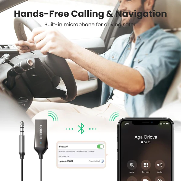 Ugreen Bluetooth Receiver 5.0 Car Adapter