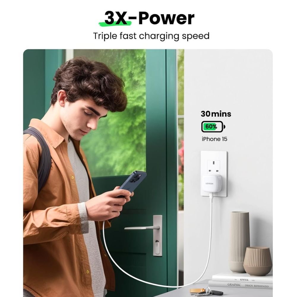 UGREEN PD20W Fast Charger in CD137-Black
