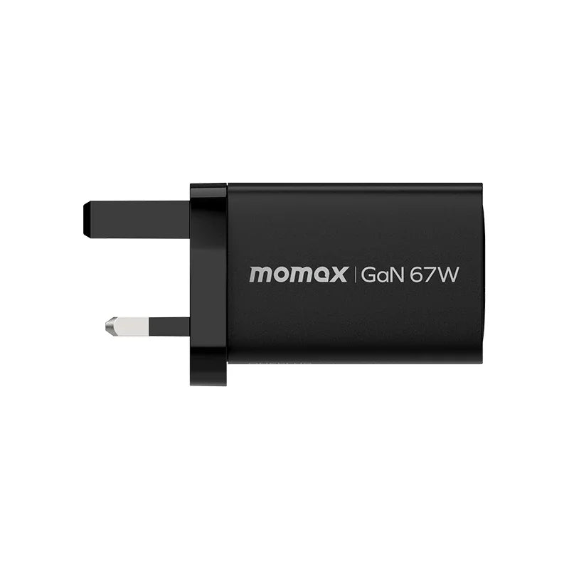 Momax ONEPLUG 67W 3-Port GaN Charger (Black) - UM30UKD