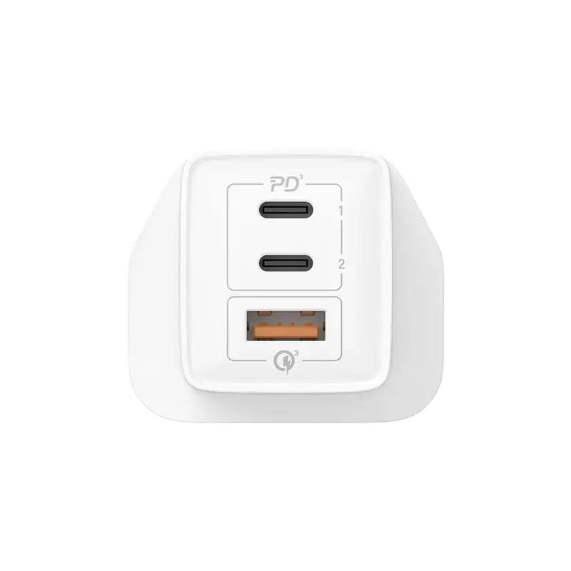 Momax ONEPLUG 67W 3-Port GaN Charger (White) - UM30UKW - GulfStore.com