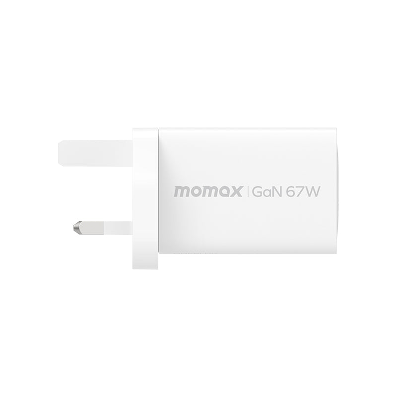Momax ONEPLUG 67W 3-Port GaN Charger (White) - UM30UKW