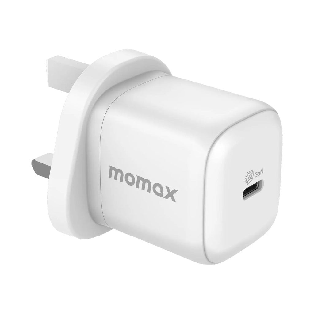 UM73UKW| Momax  1-Charge 45W 1-Port GaN Charger 1x USB-C | UK | White - GulfStore.com