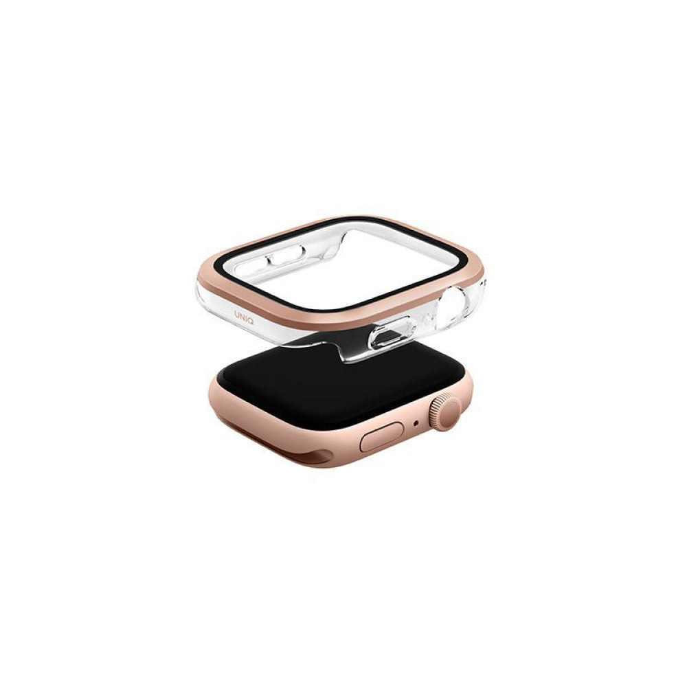 UNIQ VOUTE WATCH CASE WITH TEMPERED GLASS SCREEN 42MM - ROSE GOLD (ROSE GOLD)