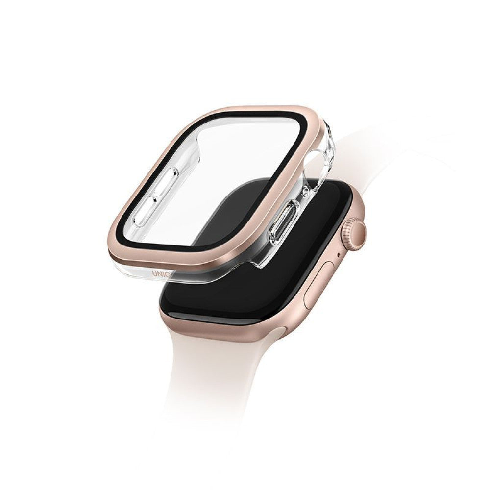 UNIQ VOUTE WATCH CASE WITH TEMPERED GLASS SCREEN 42MM - ROSE GOLD (ROSE GOLD)