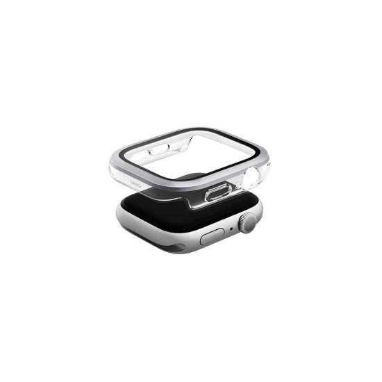 UNIQ VOUTE WATCH CASE WITH TEMPERED GLASS SCREEN 46MM - SILVER (SILVER)