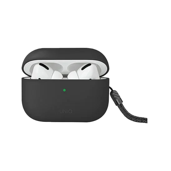 جراب UNIQ LINO HYBRID LIQUID SILICON AIRPODS PRO الجيل الثاني (2022) - رمادي (رمادي)