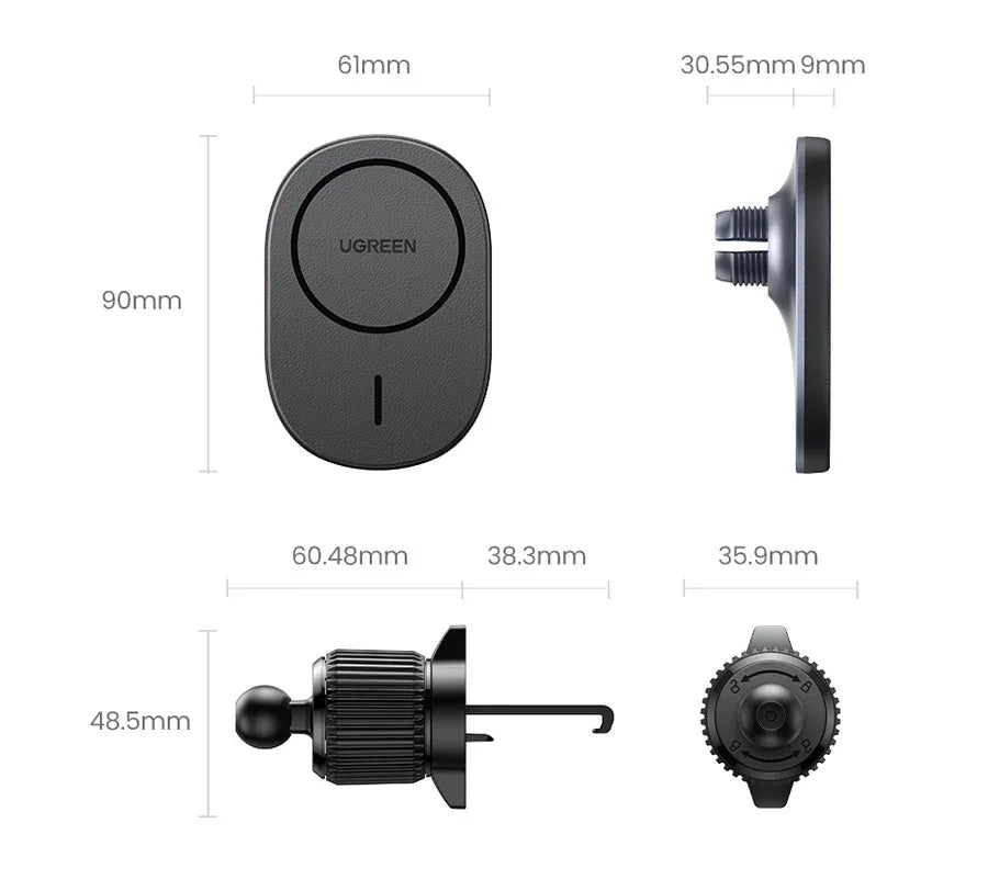 CD345 | UGREEN | Magnetic Car Wireless Charger 15W | 25925