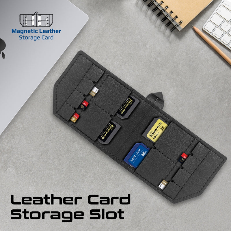 PROMATE Versatile Tech Essential Organizer Pouch Bag with Multiple Pockets - Black